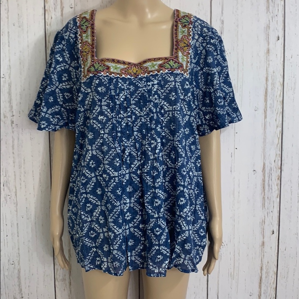 Sundance Beaded Embroidered Blouse
